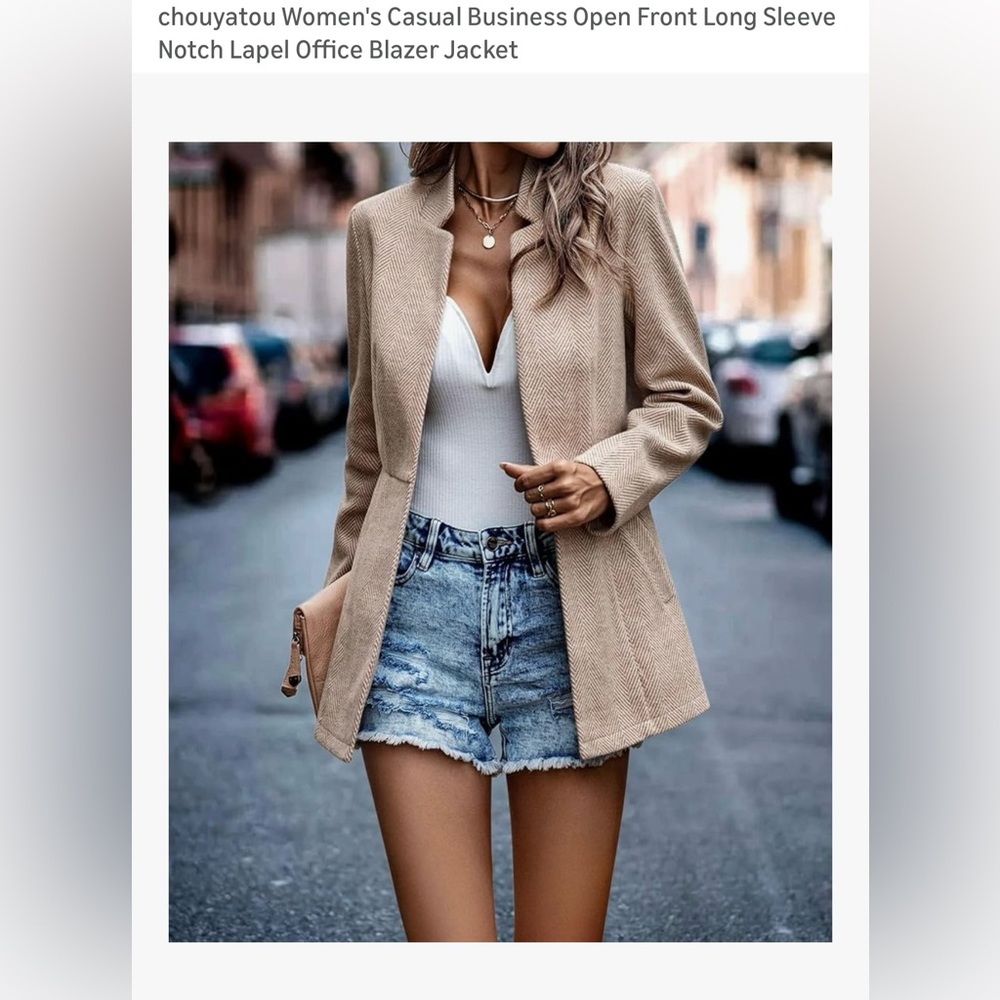 Herringbone Tan Blazer